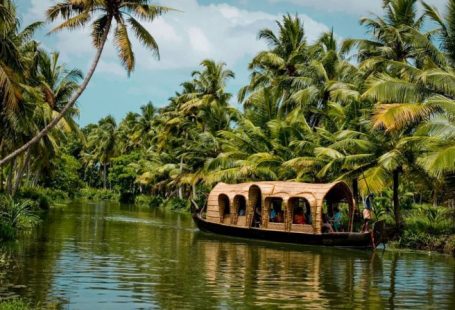Kerala Backwaters - brown boat on body of water near green trees during daytime