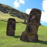 Easter Island - brown rock formation on green grass field during daytime