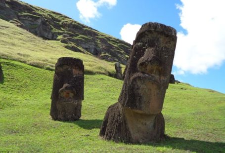 Easter Island - brown rock formation on green grass field during daytime