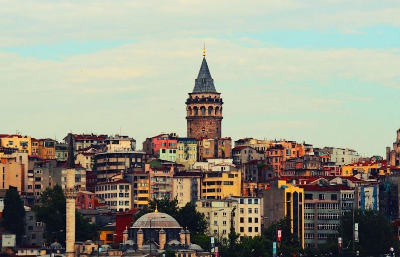 Istanbul Hagia - aerial photo of city