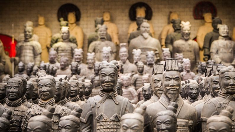 Xi'an Terracotta - grey statues lot