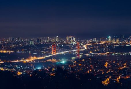 Istanbul Bosphorus - top view photography of lighted city