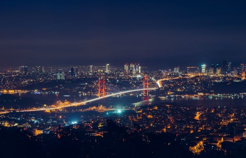 Istanbul Bosphorus - top view photography of lighted city