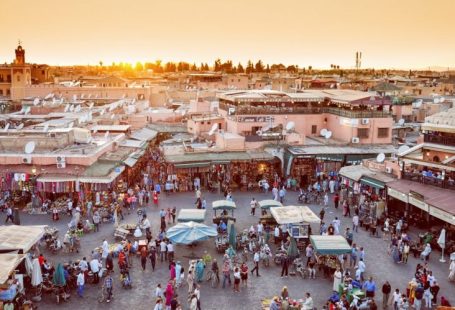 Marrakech Market - people walking on street during daytime