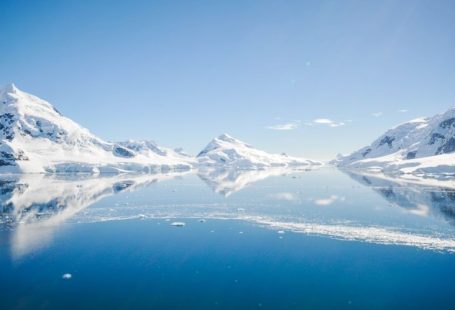 Antarctica Ice - mountain with snow near body of water